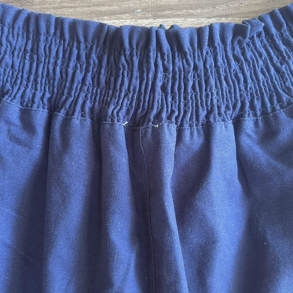 Mint Women's‎ Size Small Shorts Navy Blue Cotton Linen Blend  Vacation Resort - Picture 8 of 12